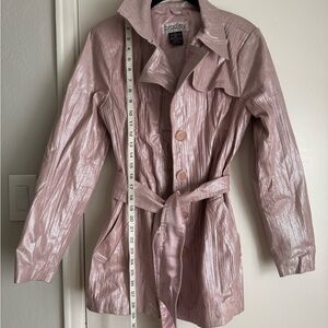 Bradley Women's Shimmering Pink Leather Jacket
